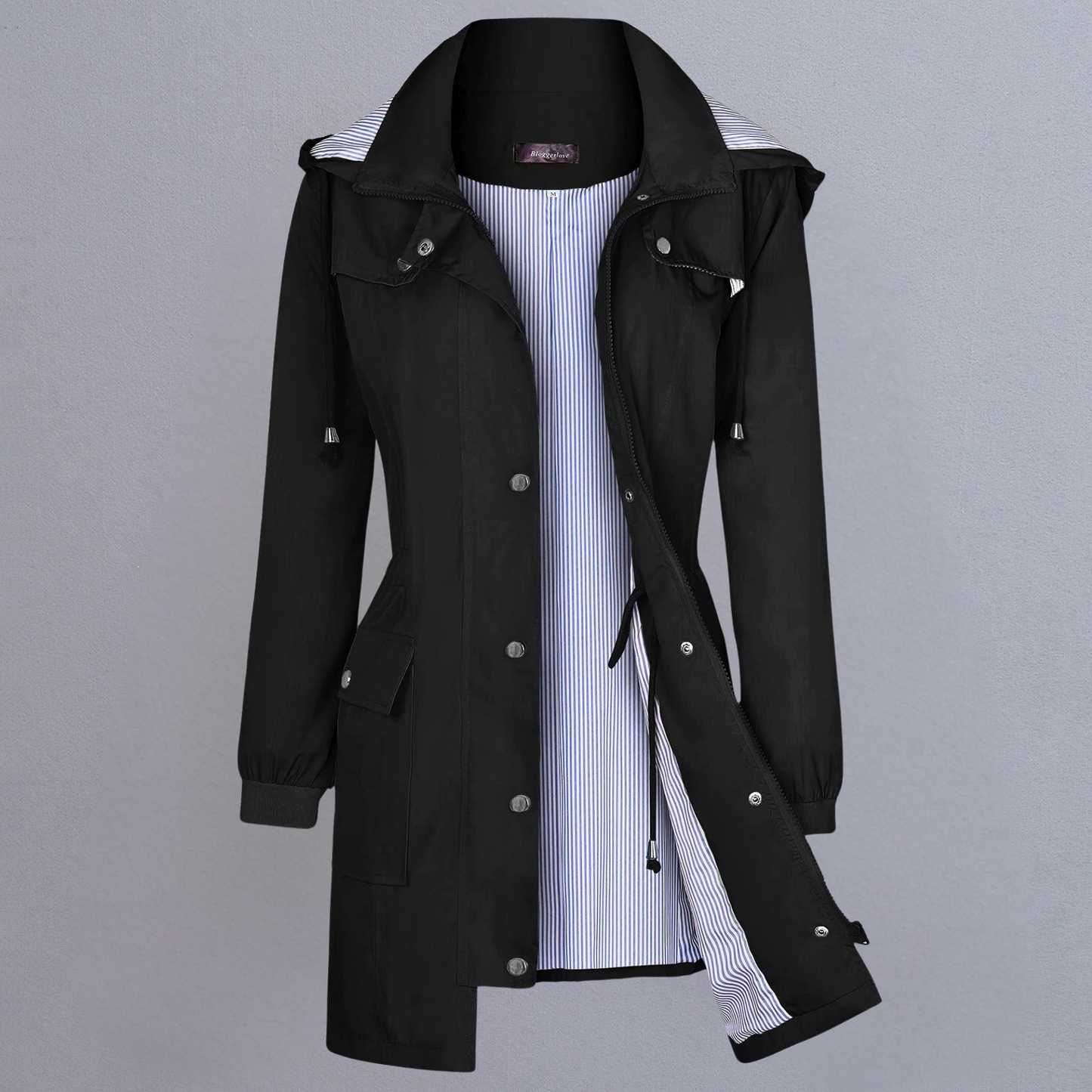 Women’s Lightweight Waterproof Hooded Parka – Windbreaker Coat