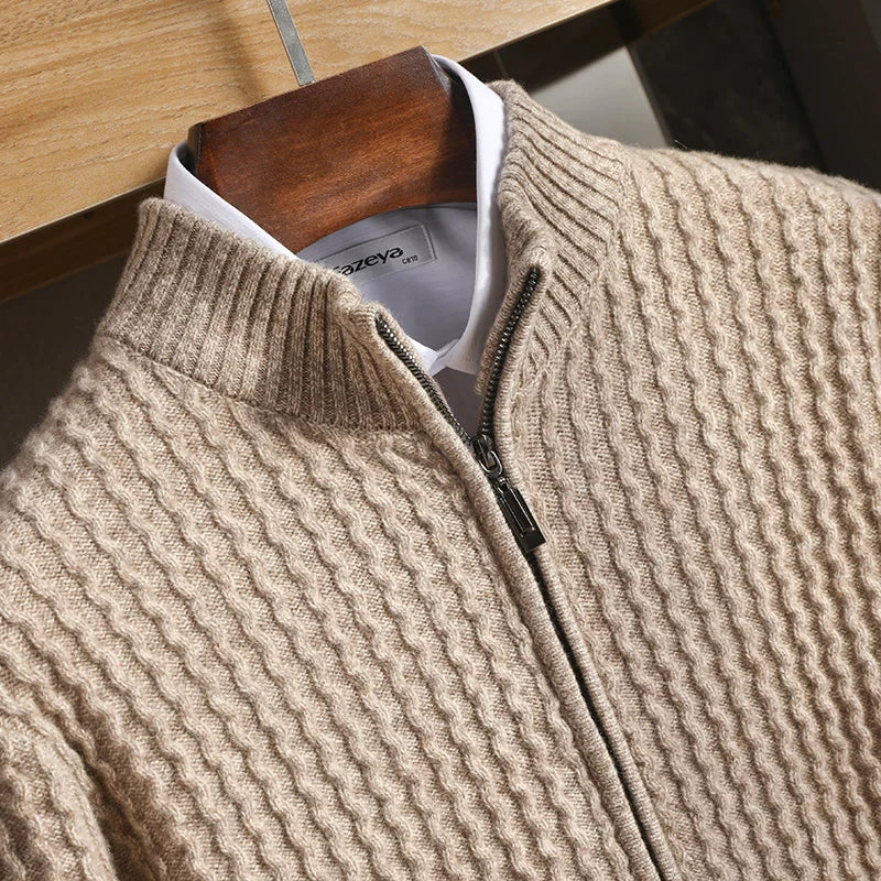 The Alpine Weave Zip Cardigan