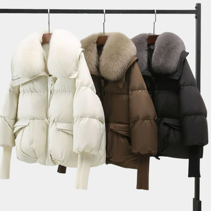 Women’s Luxe Fur-Collar Puffer Jacket