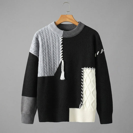 Noir Patchwork Knit