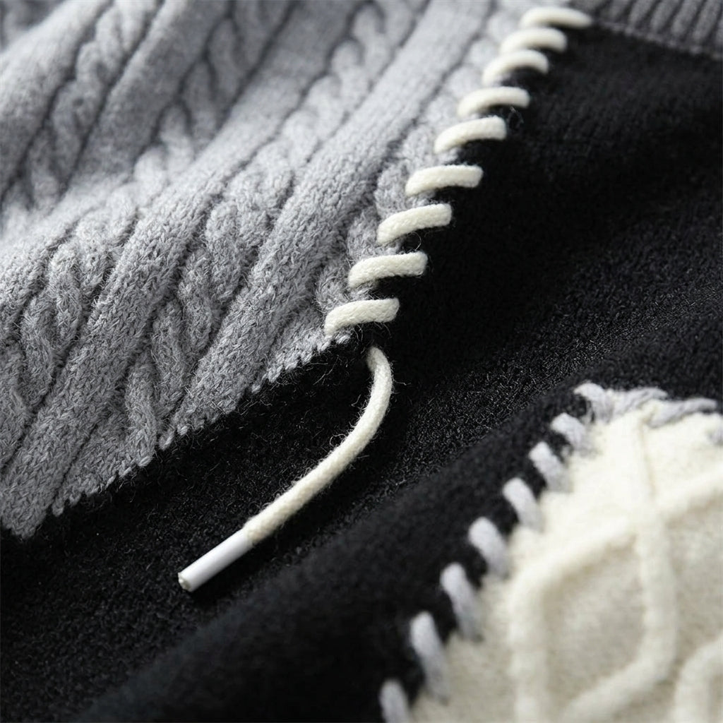 Noir Patchwork Knit