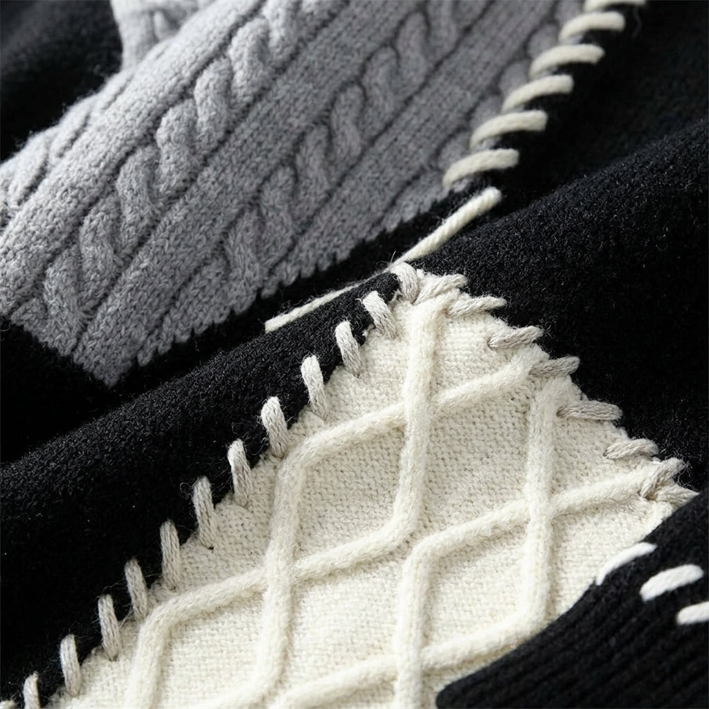 Noir Patchwork Knit