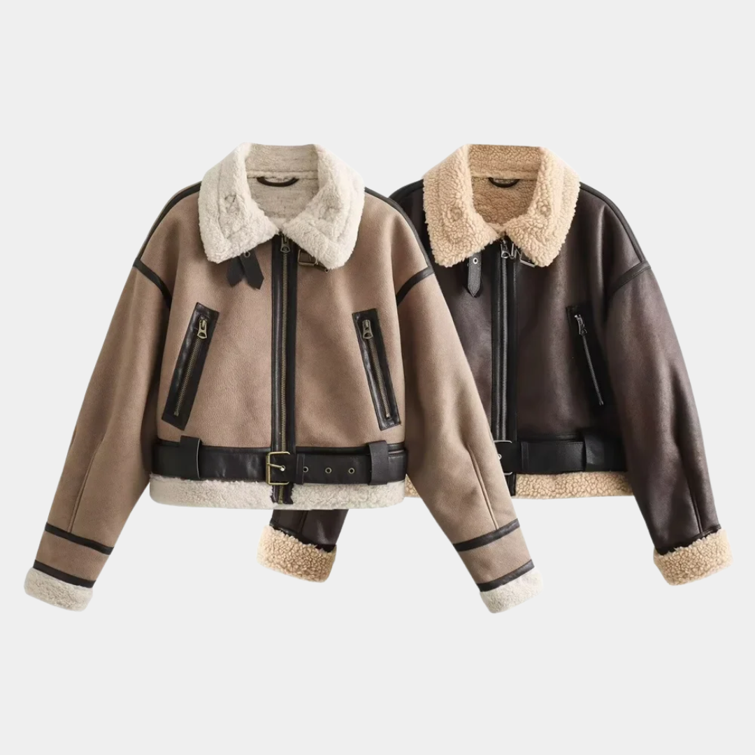 Women’s Faux Shearling Aviator Jacket