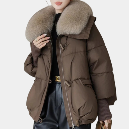 Women’s Luxe Fur-Collar Puffer Jacket