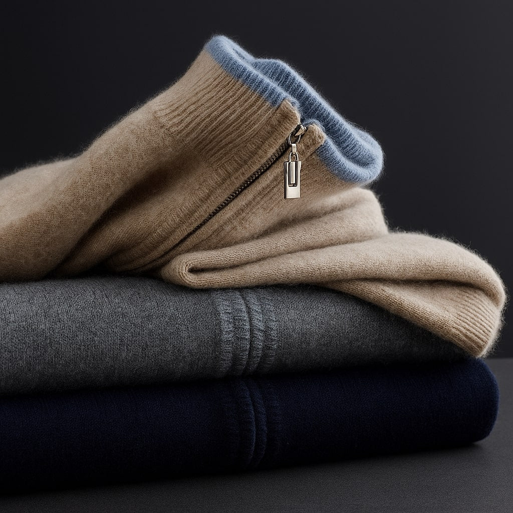 Men’s Classic Zip-Up Knit Cardigan