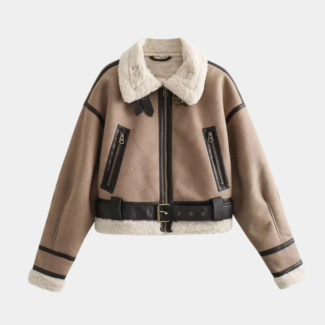 Women’s Faux Shearling Aviator Jacket