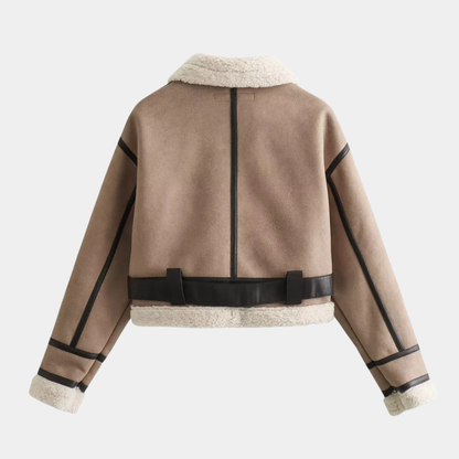 Women’s Faux Shearling Aviator Jacket