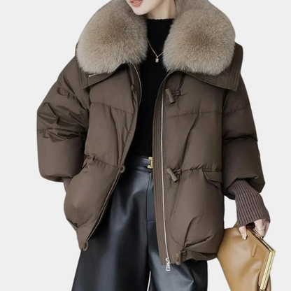 Women’s Luxe Fur-Collar Puffer Jacket