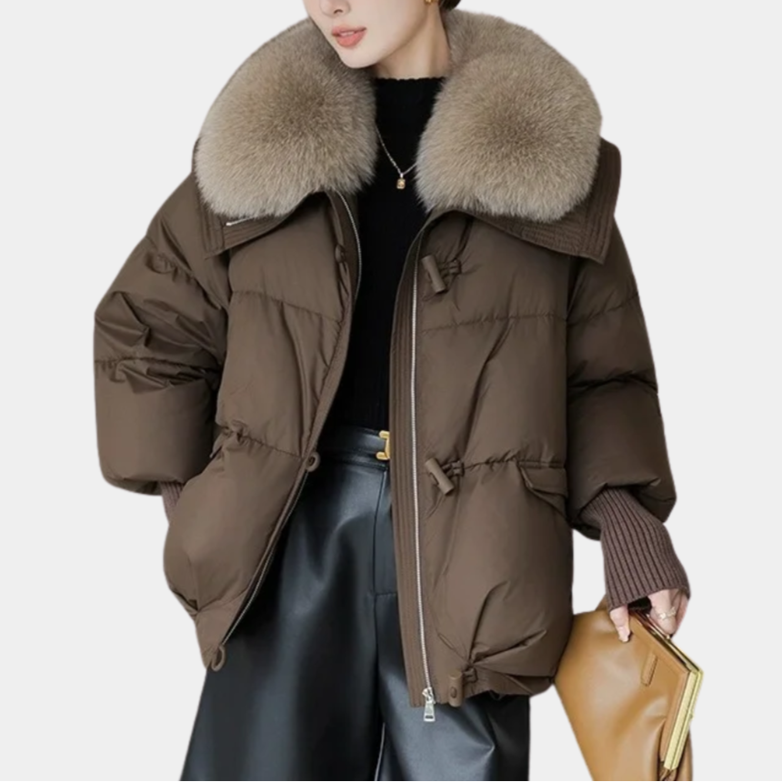 Women’s Luxe Fur-Collar Puffer Jacket