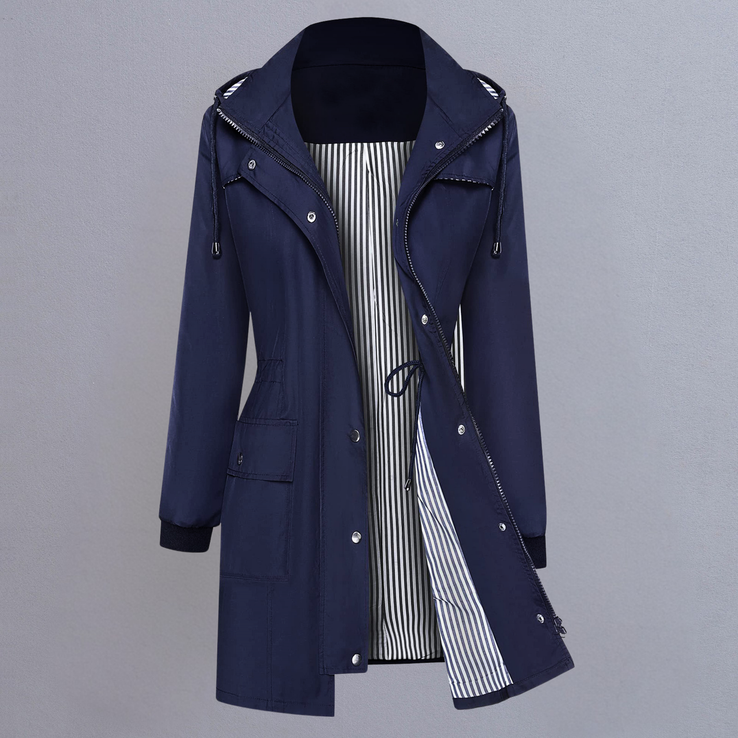 Women’s Lightweight Waterproof Hooded Parka – Windbreaker Coat