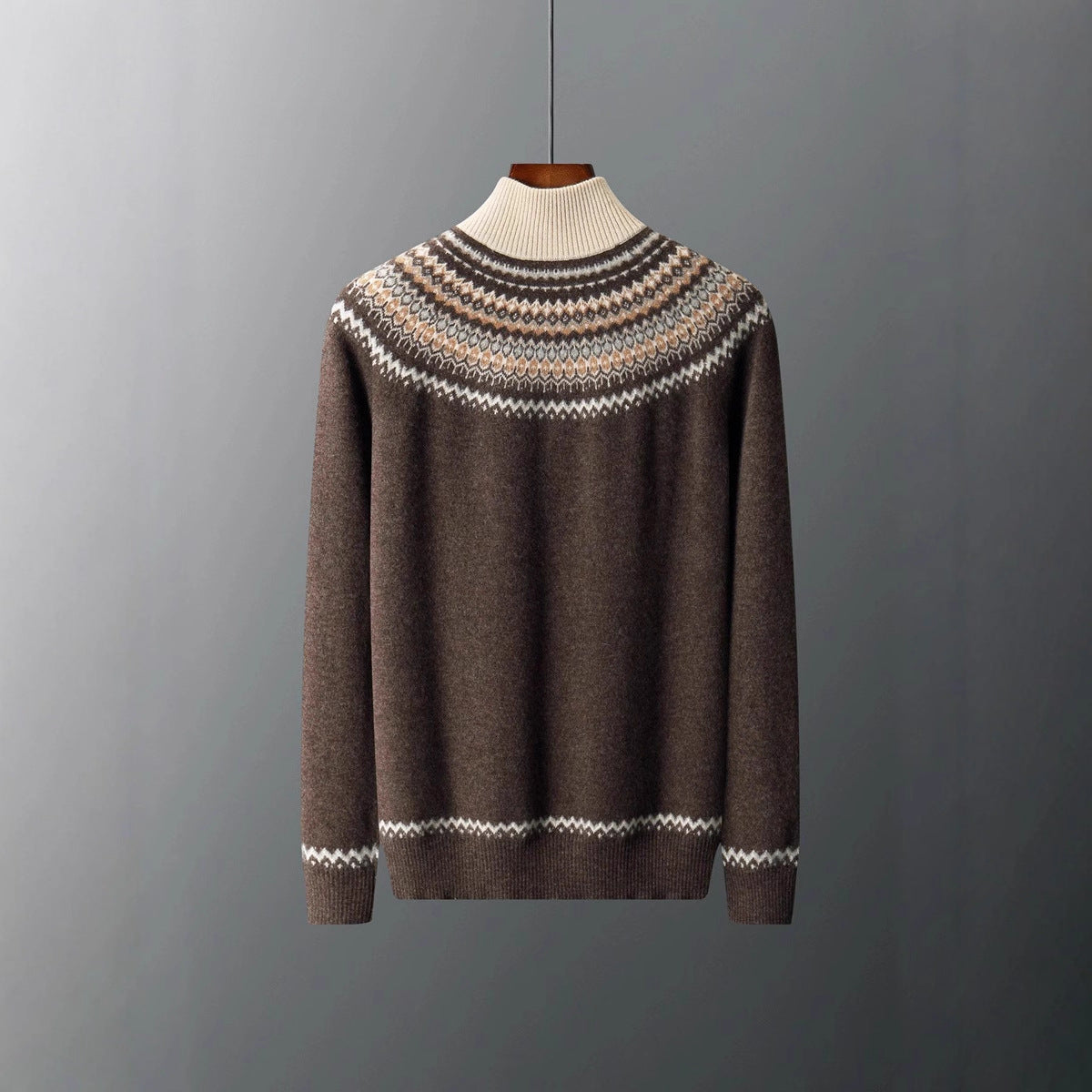 The Nordic Crest Half-Zip Knit Sweater