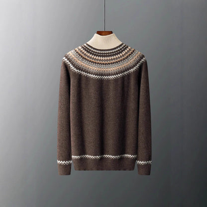 The Nordic Crest Half-Zip Knit Sweater