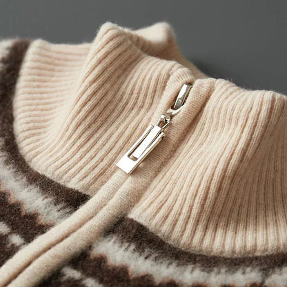 The Nordic Crest Half-Zip Knit Sweater
