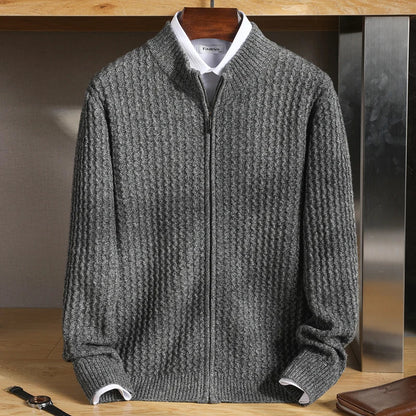 The Alpine Weave Zip Cardigan