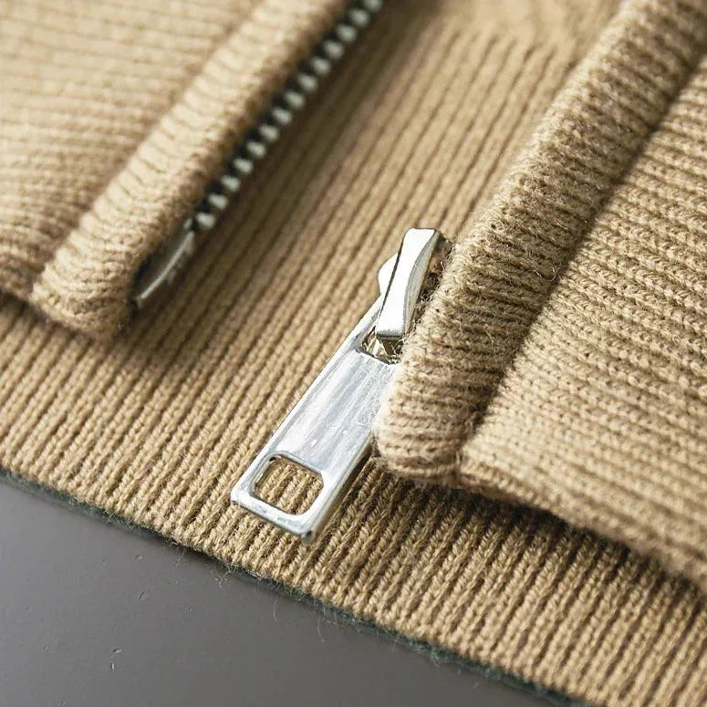 Men’s Minimalist Textured Knit Cardigan