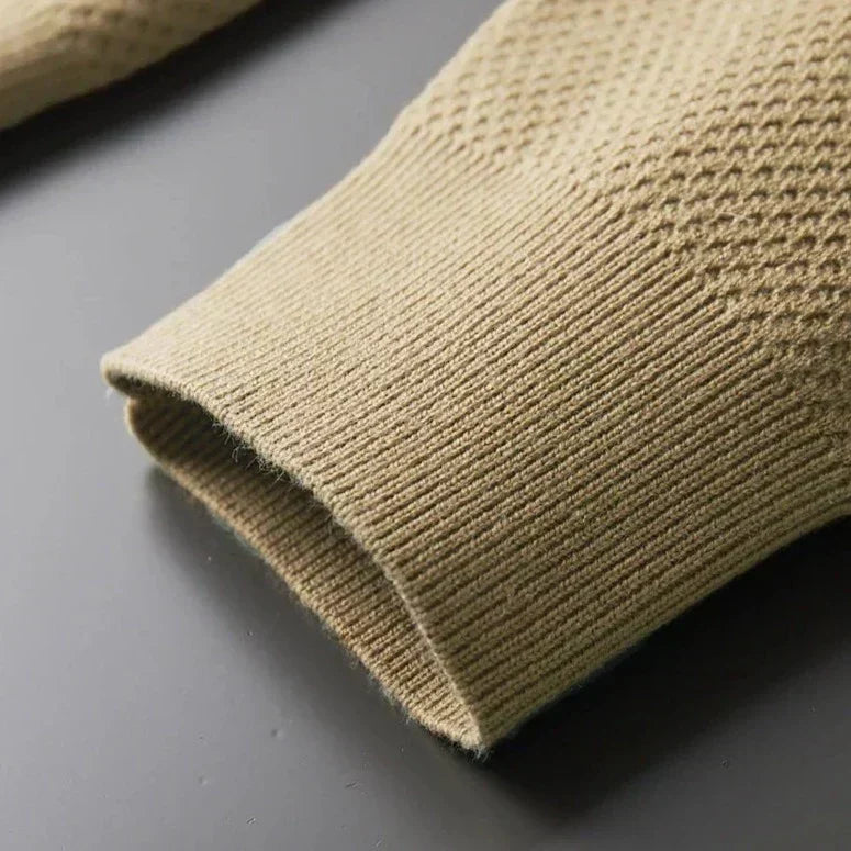Men’s Minimalist Textured Knit Cardigan