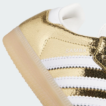 Samba OG Cracked Metallic Pack – Gold Leather