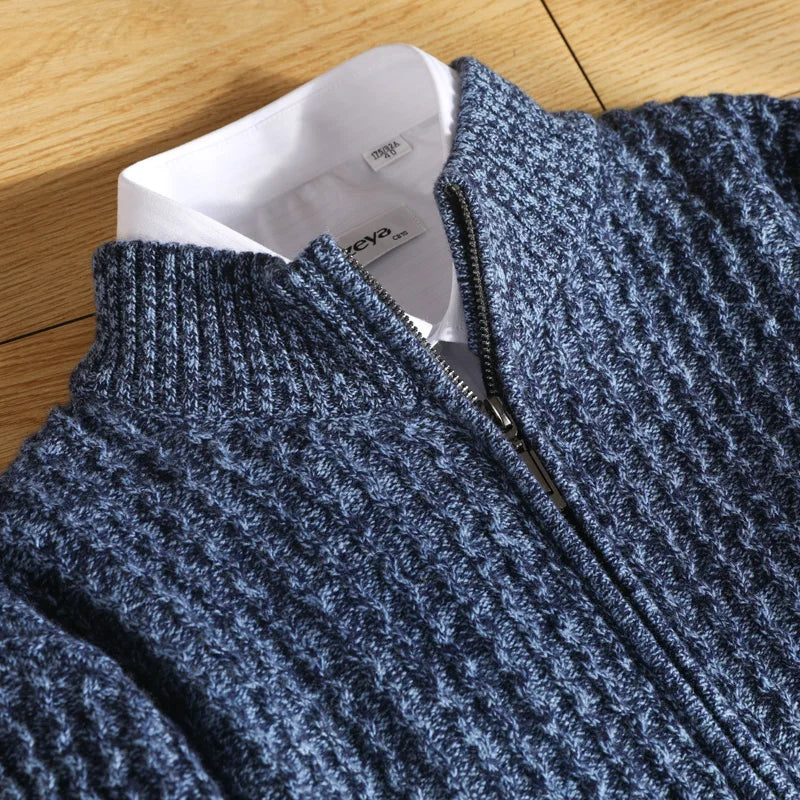 The Alpine Weave Zip Cardigan
