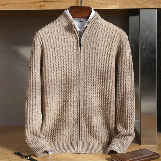 The Alpine Weave Zip Cardigan