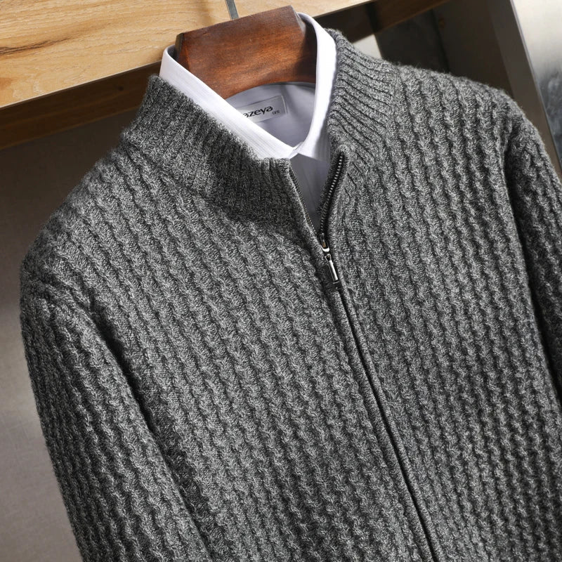 The Alpine Weave Zip Cardigan