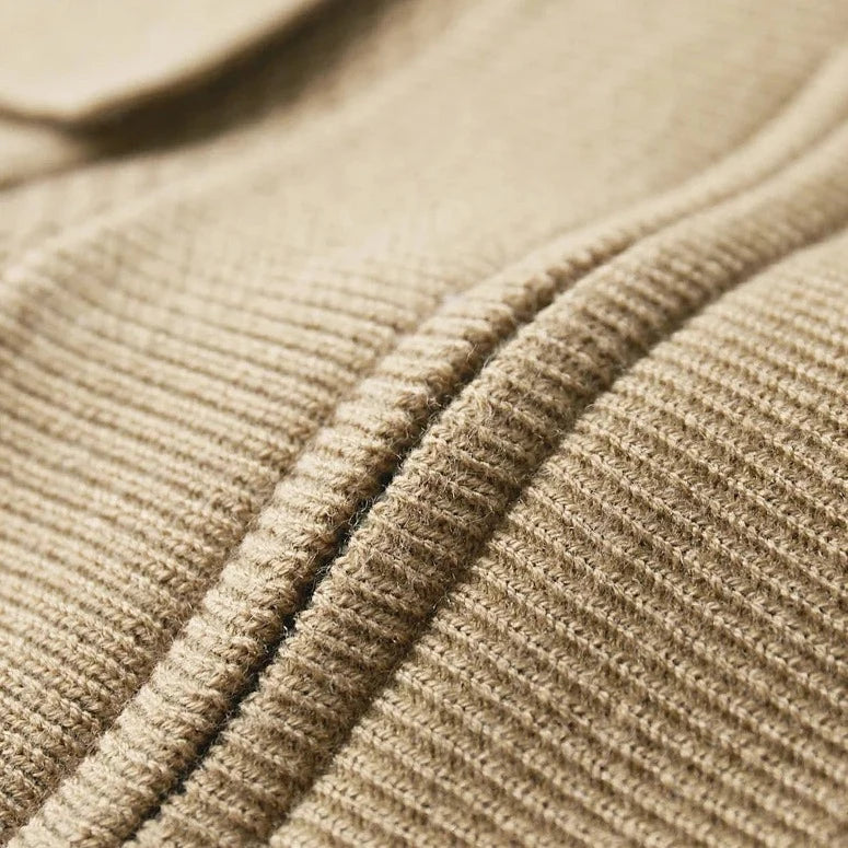 Men’s Minimalist Textured Knit Cardigan