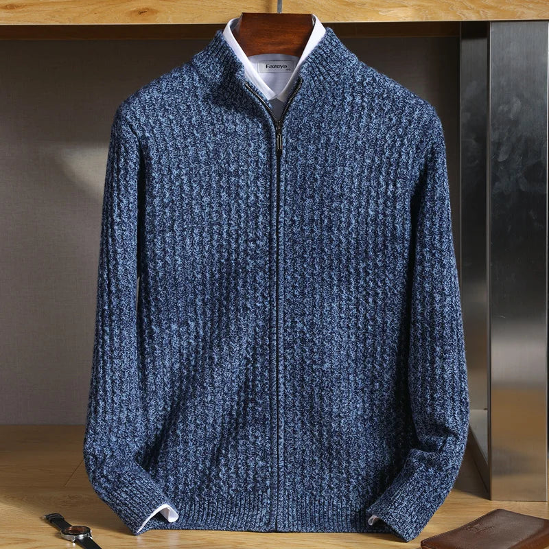 The Alpine Weave Zip Cardigan