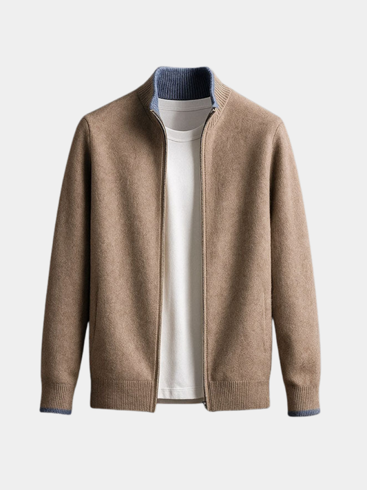 Men’s Classic Zip-Up Knit Cardigan