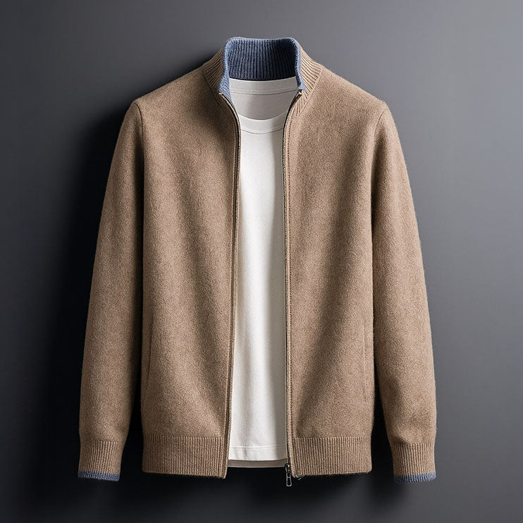 Men’s Classic Zip-Up Knit Cardigan