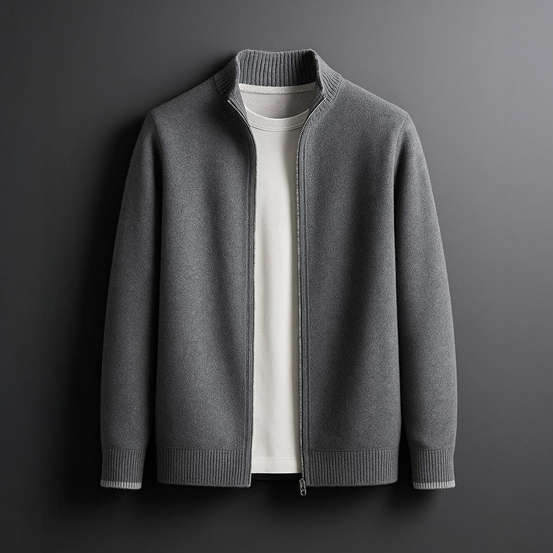 Men’s Classic Zip-Up Knit Cardigan
